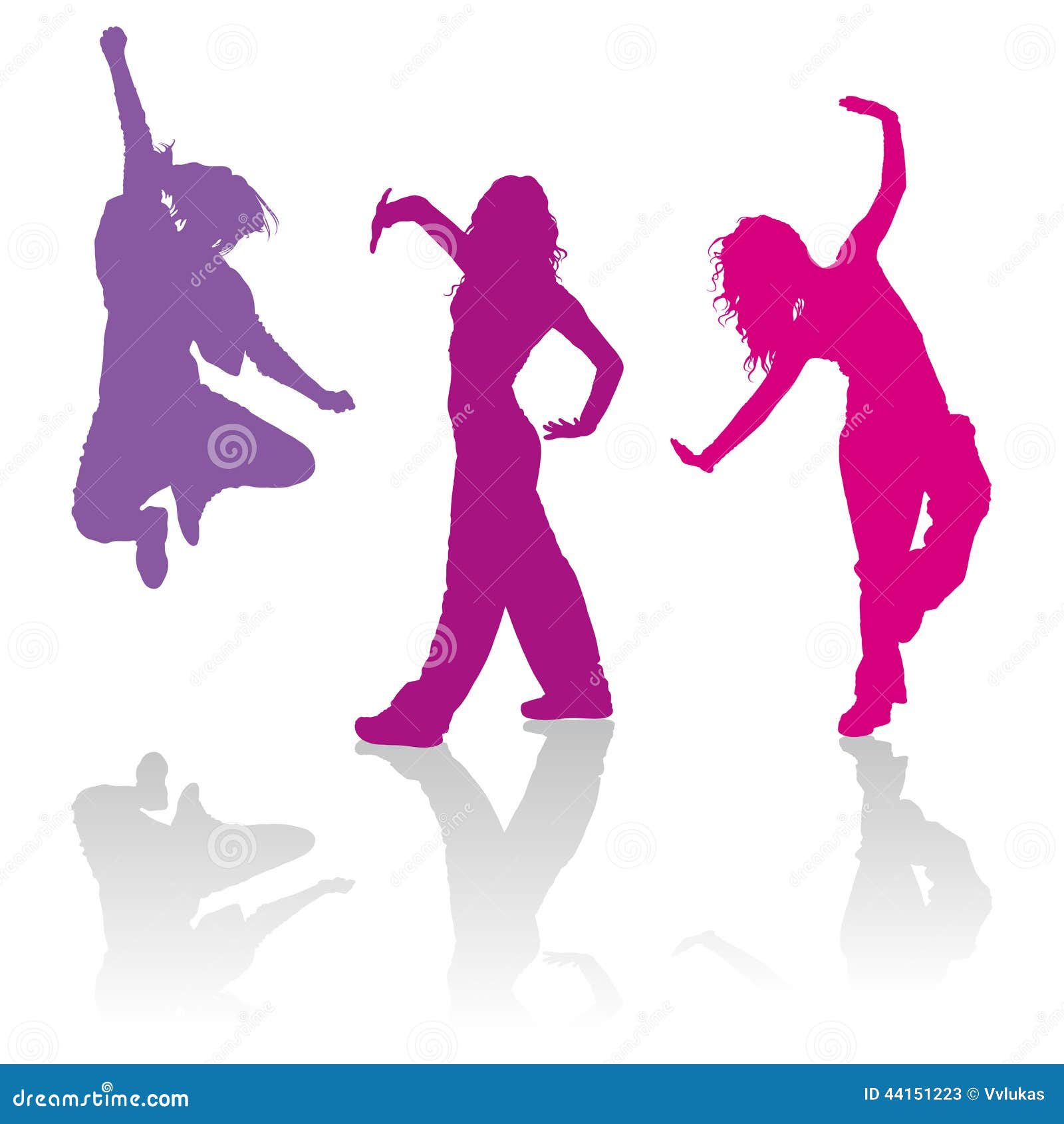 silhouettes of girls dancing jazz funk dance