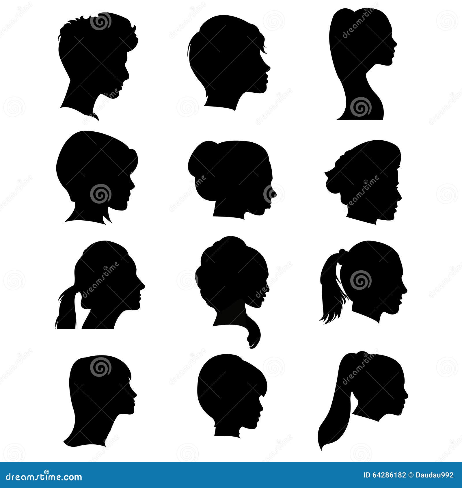 silhouettes of hairdresses