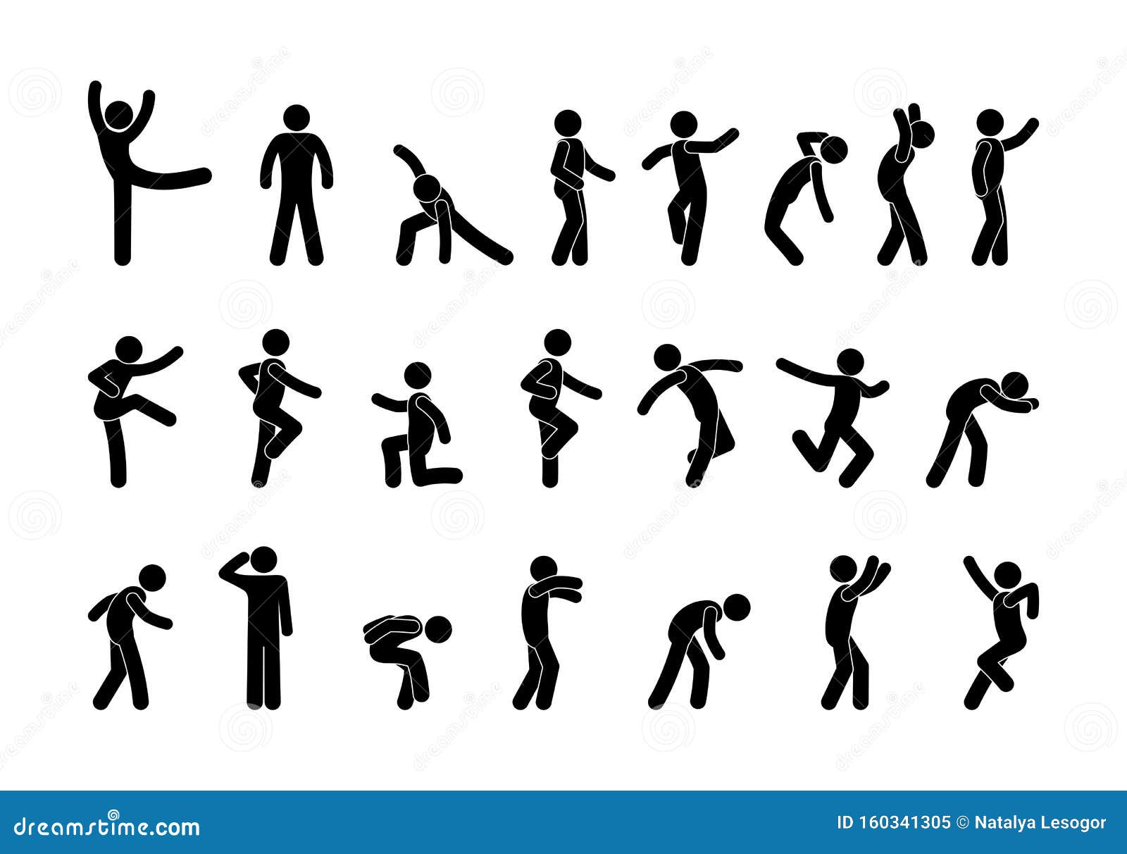Silhouettes of Having Fun People, Funny Dancing, Isolated Stick Figure Stock Vector - Illustration of white, pictogram: 160341305 Silhouettes of Having Fun People, Funny Dancing, Isolated Stick Figure Stock Vector - Illustration of white, pictogram: 160341305