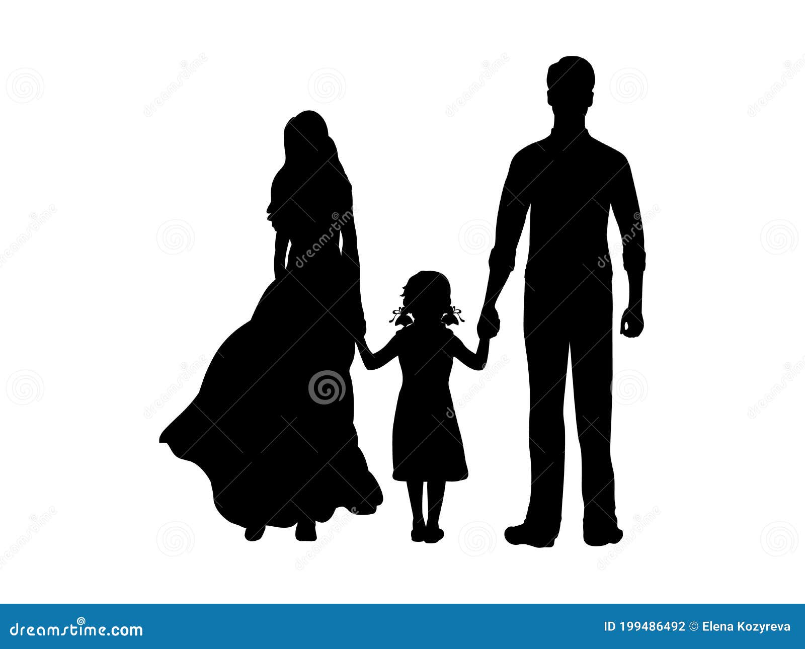 Silhouettes Madre Padre E Hija Pequenas Cogidos De La Mano Desde Atras Ilustracion Del Vector Ilustracion De Negro Trasero Silhouettes Madre Padre E Hija Pequenas Cogidos De La Mano Desde Atras Ilustracion Del Vector Ilustracion De Negro Trasero