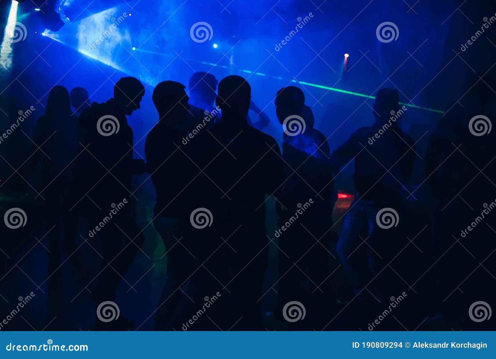 Silhouettes of People Dancing in Nightclub on Dance Floor at Party ...