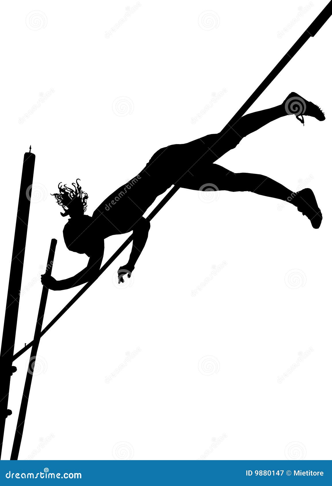 silhouettes - pole vaulting
