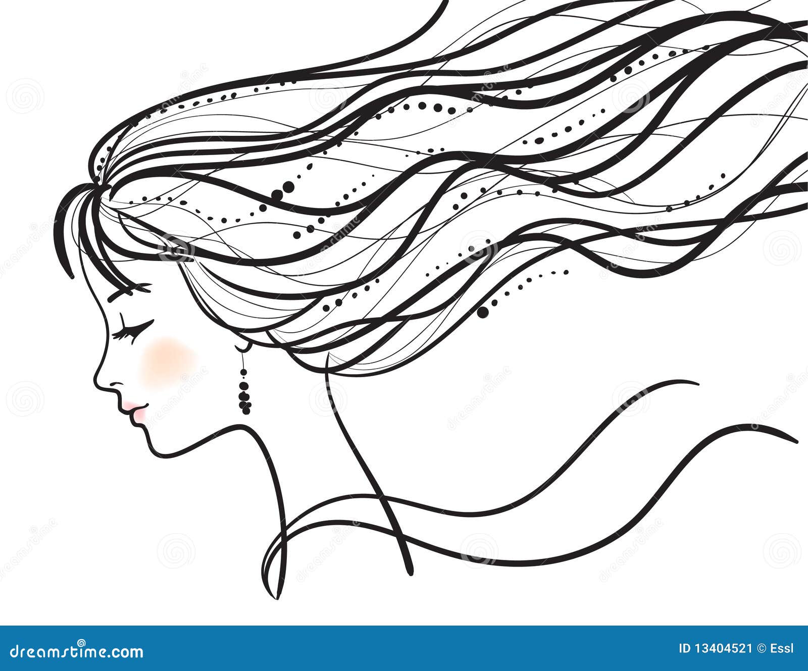 Silhueta Bonita Da Face Da Mulher Ilustracao Do Vetor Ilustracao De Mulher Bonita 13404521