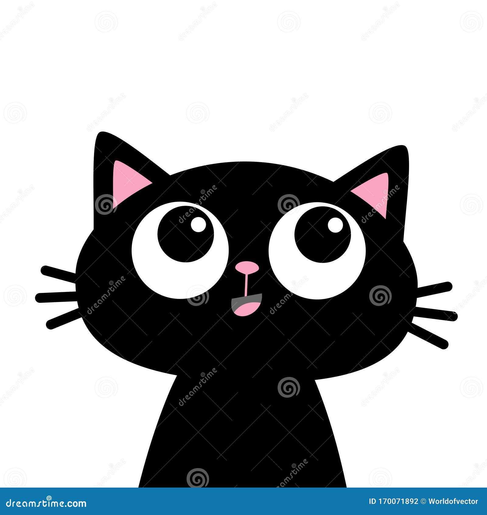 Personagem de halloween de gato preto bonito dos desenhos animados
