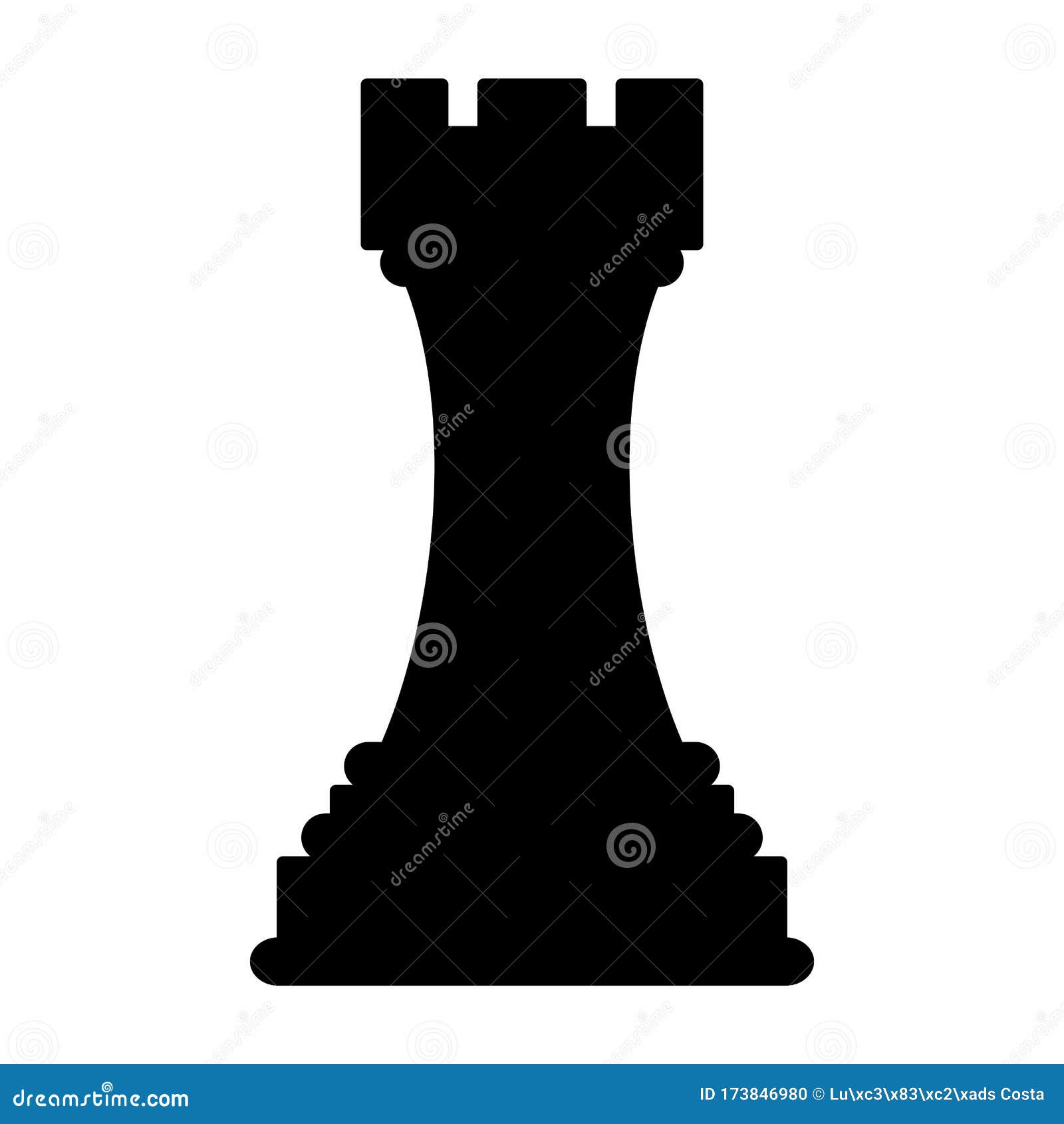 Silhueta De Torre De Xadrez Ilustração Stock - Ilustração de forma