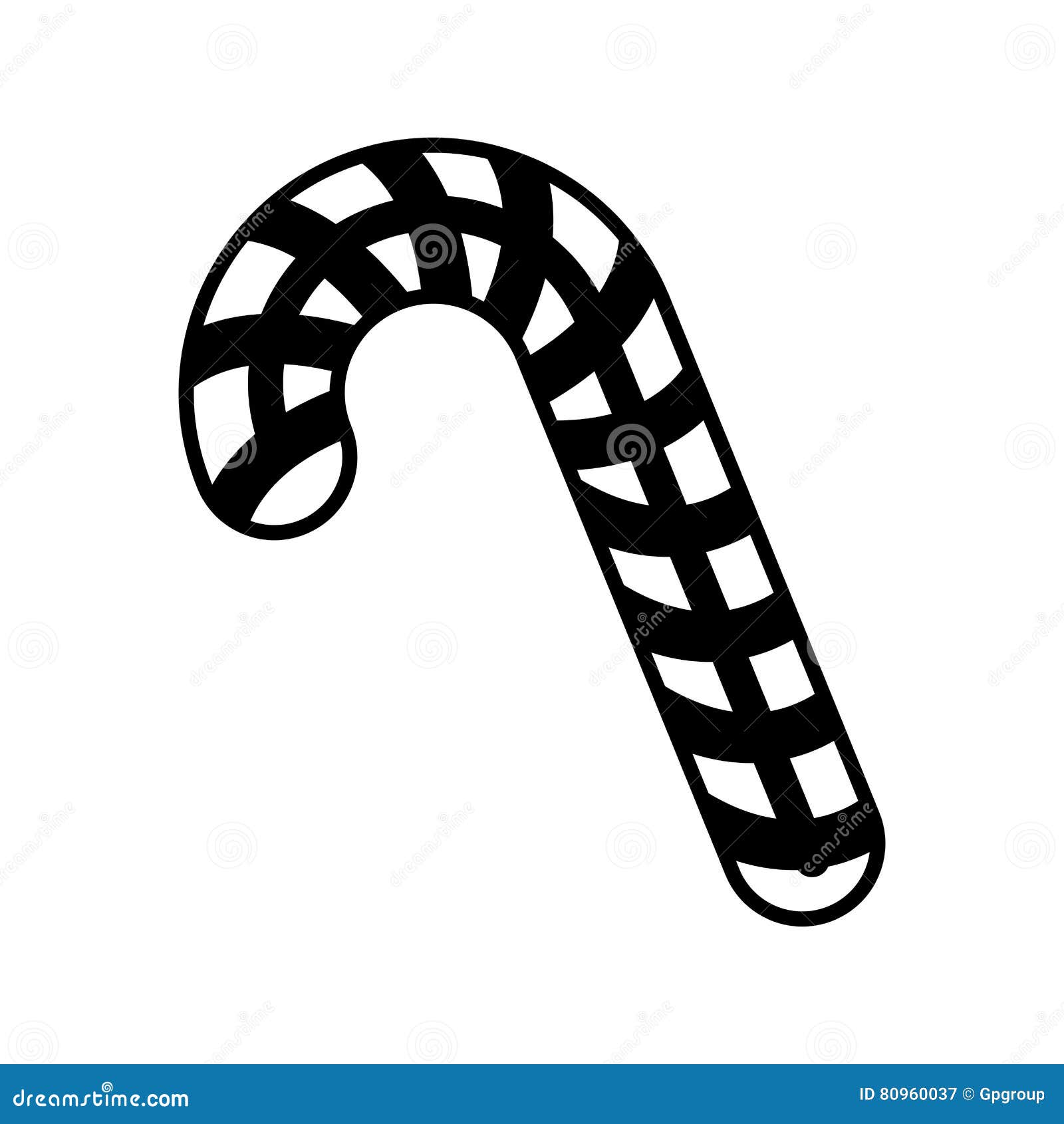 Silhueta Do Bastão De Doces Do Natal Com Espirais Ilustração do Vetor -  Ilustração de forma, vetor: 80960037, image size:1600x1690