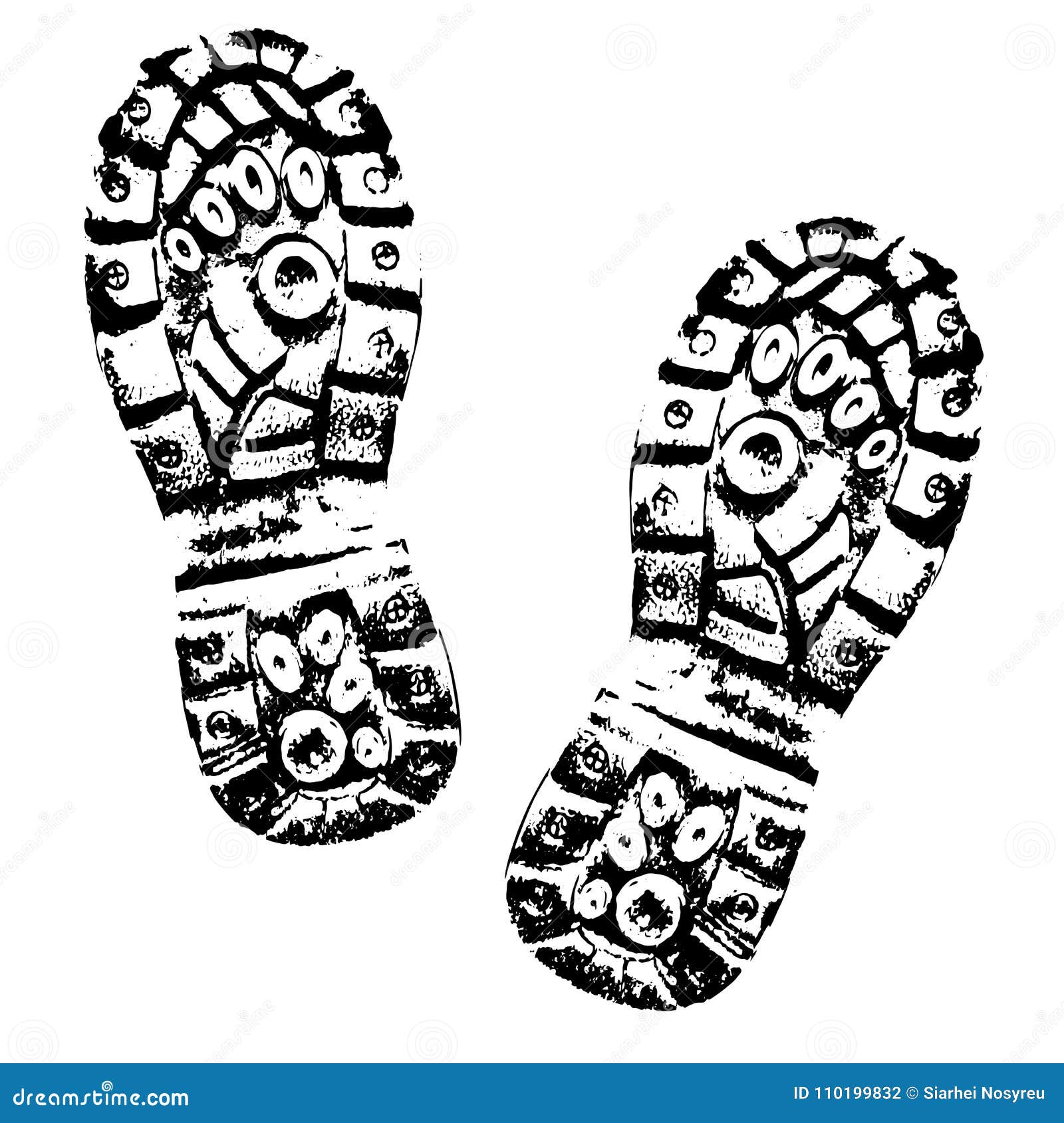 Silhueta Humana Da Sapata Das Pegadas Impressão Da Bota Ilustração do Vetor - Ilustração de bota, impressão: 110199832