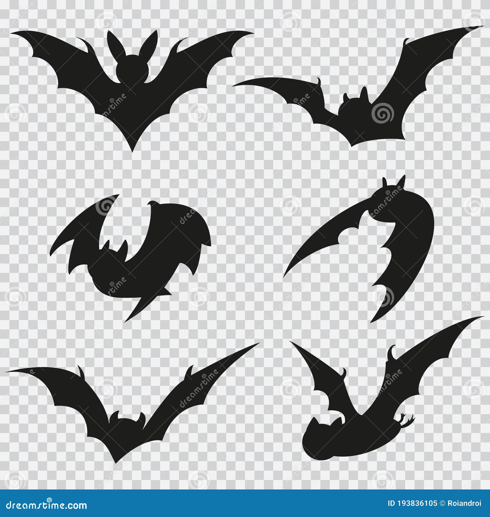 Ícone de morcego de halloween em fundo transparente