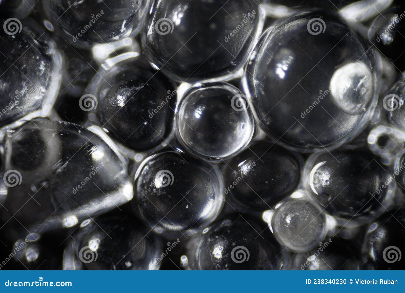 Silica Gel for Moisture Control, Absorbent Particles Under a Light