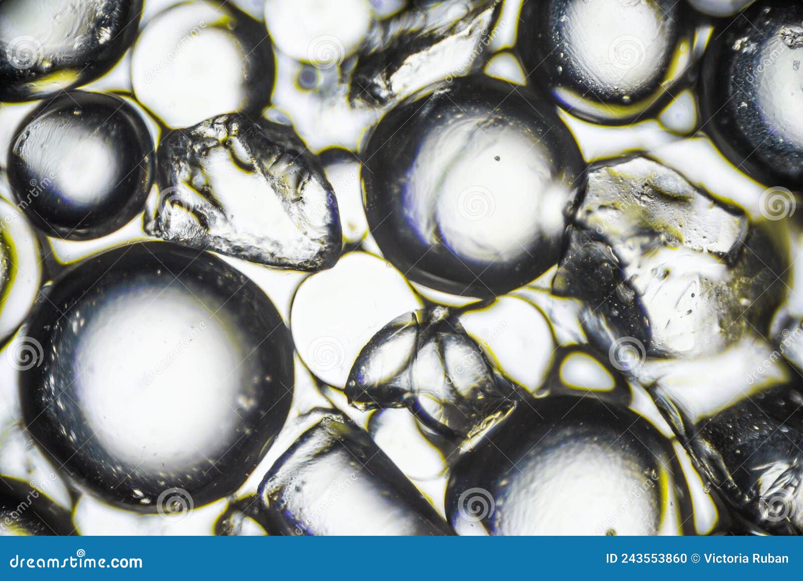 Silica Gel for Moisture Control, Absorbent Particles Under a Light