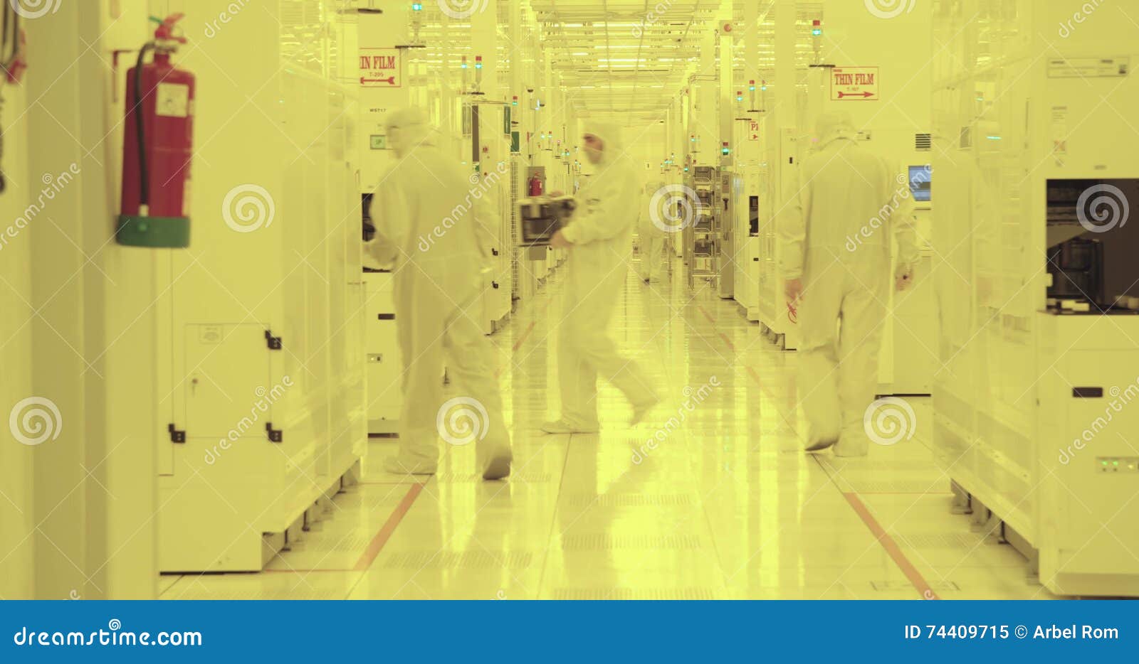 Silicon Wafer Manufacturing Process in a Clean Room Stock Video Video