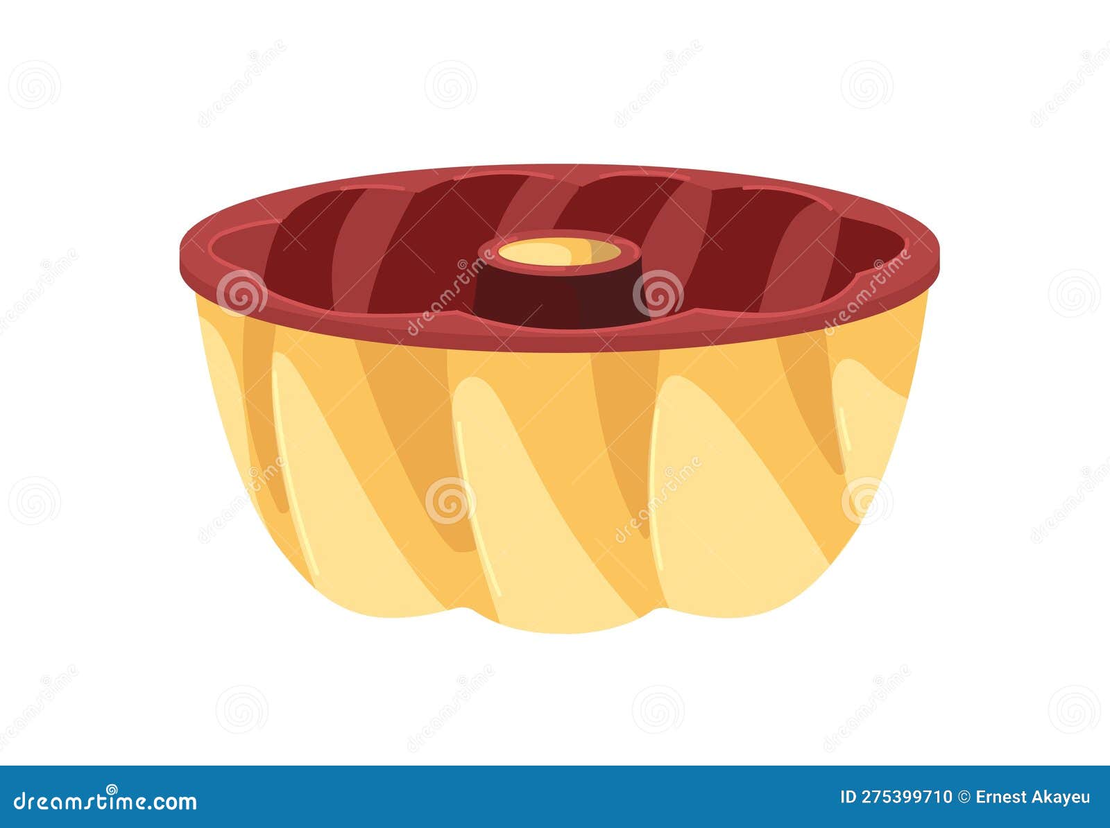 Silicone Baking Dish. Empty Oven Utensil for Cooking Cake, Pudding