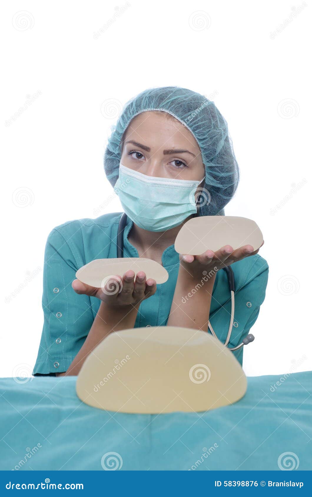 Silicone breast implant stock photo. Image of nature - 58398876