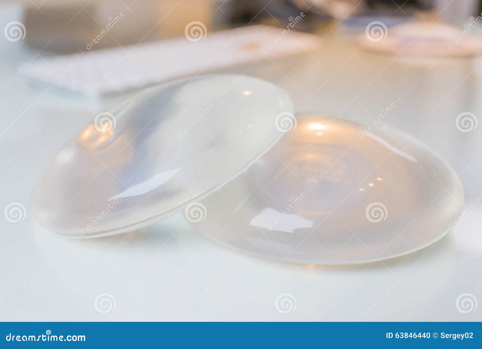 Silicone breast implant stock photo. Image of medical 63846440