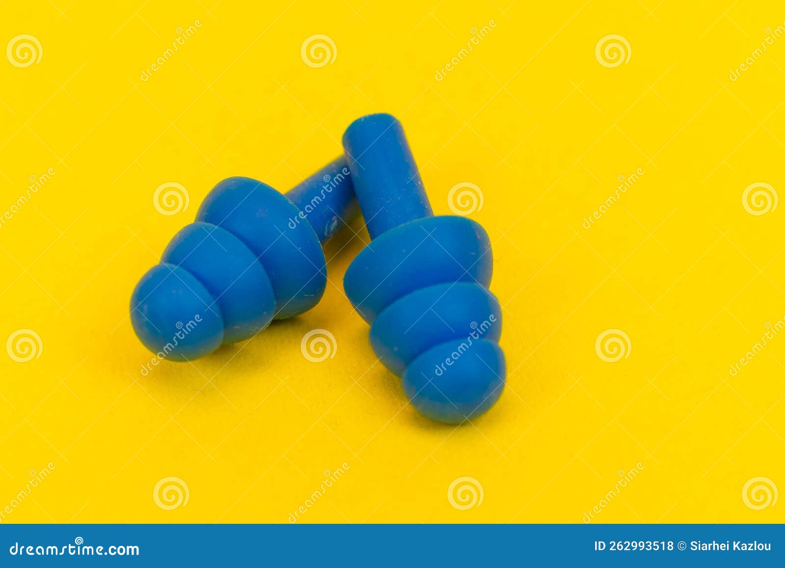 Silicone Ear Plugs for Human Ears on Yellow Background Stock Photo Image of loss, insertion