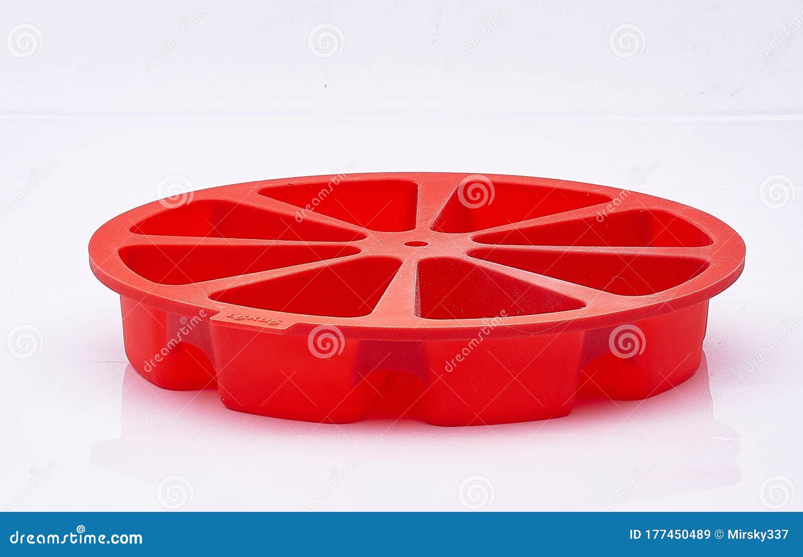 Silicone Form for Baking on White Stock Image - Image of muffins, dish