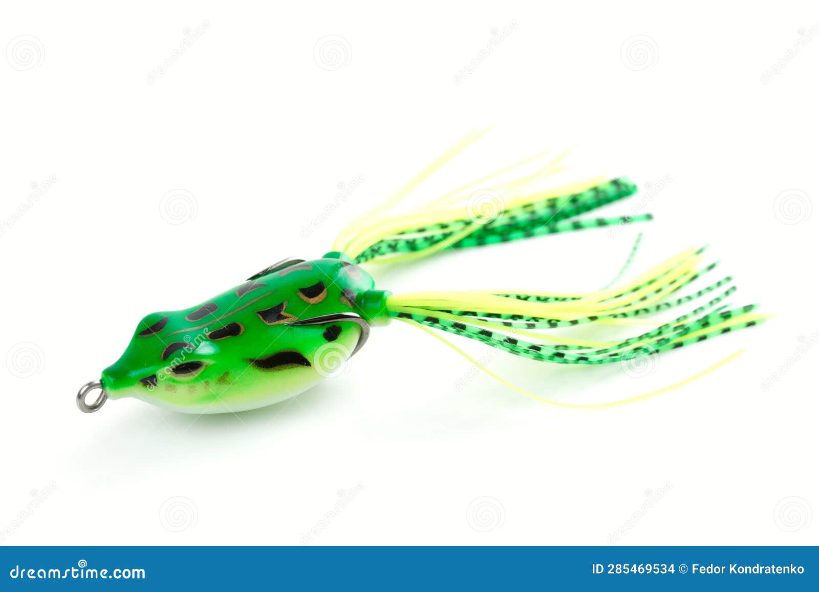 Silicone Frog - Top Water Bait for Pike or Large Mouth Bass Fishing  Isolated on White Stock Photo - Image of casting, macro: 285469534