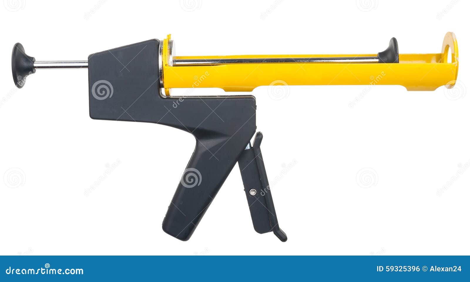 Silicone Glue Gun. Caulk Gun Isolated On White. For Working With