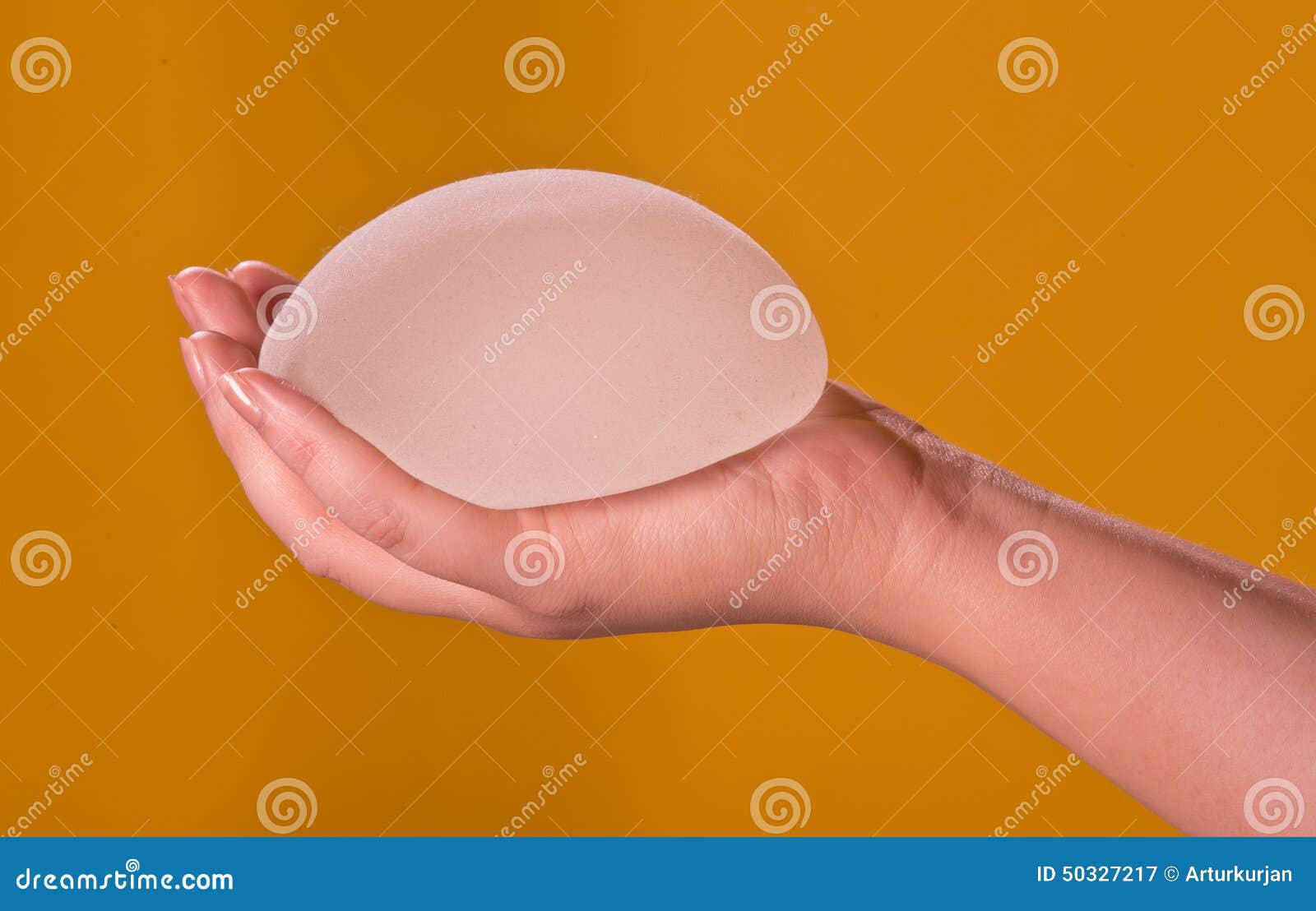 silicone implants on hand