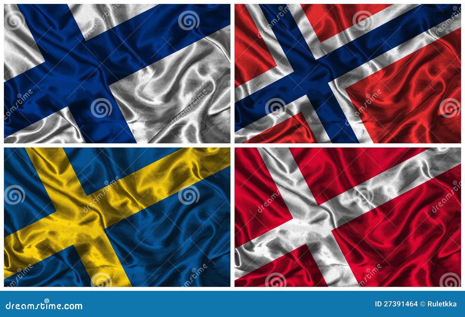 silk flags of scandinavia