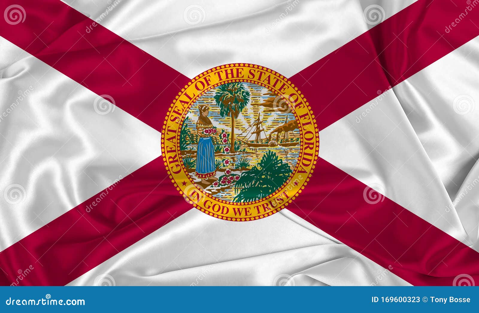 Silk Florida State Flag stock image. Image of atlas 169600323