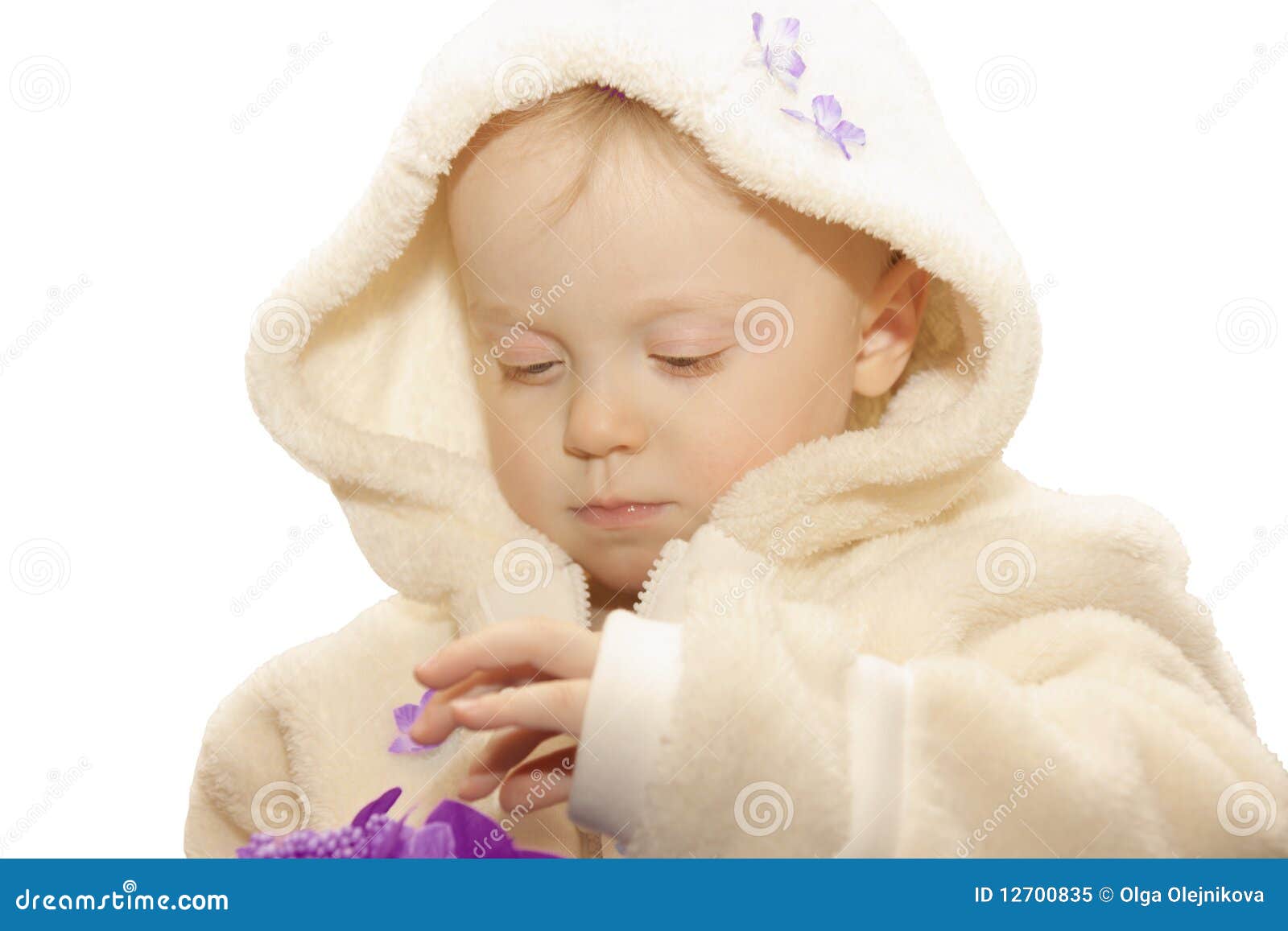 Silk flowers 1 stock image. Image of clothes, creme, child 12700835