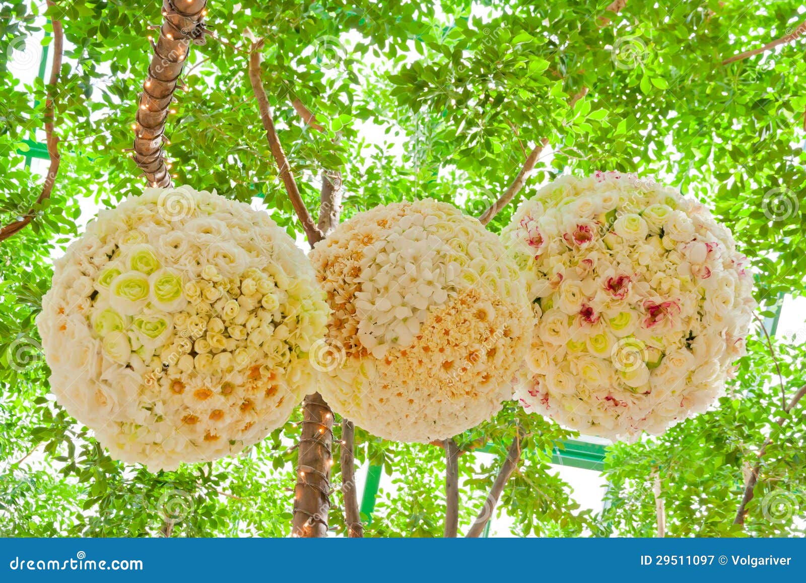 Silk Flowers Design in a Garden. Stock Image Image of floral, garden