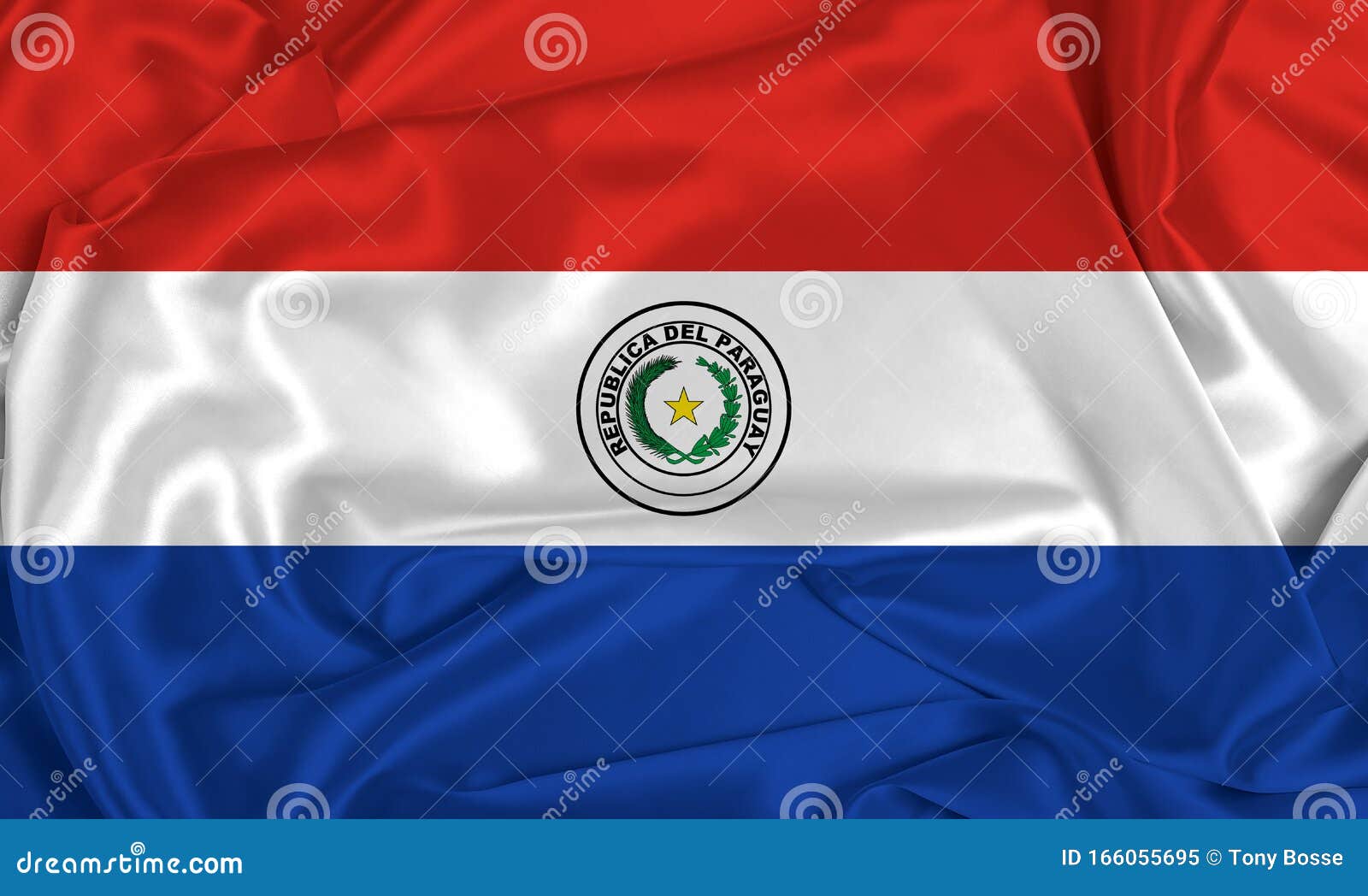silk paraguay flag