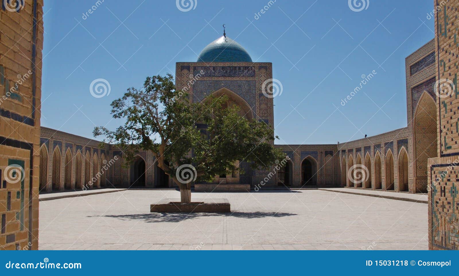 Silk Road Landmarks Kalon Mosque Buchara Stock Photo Image of