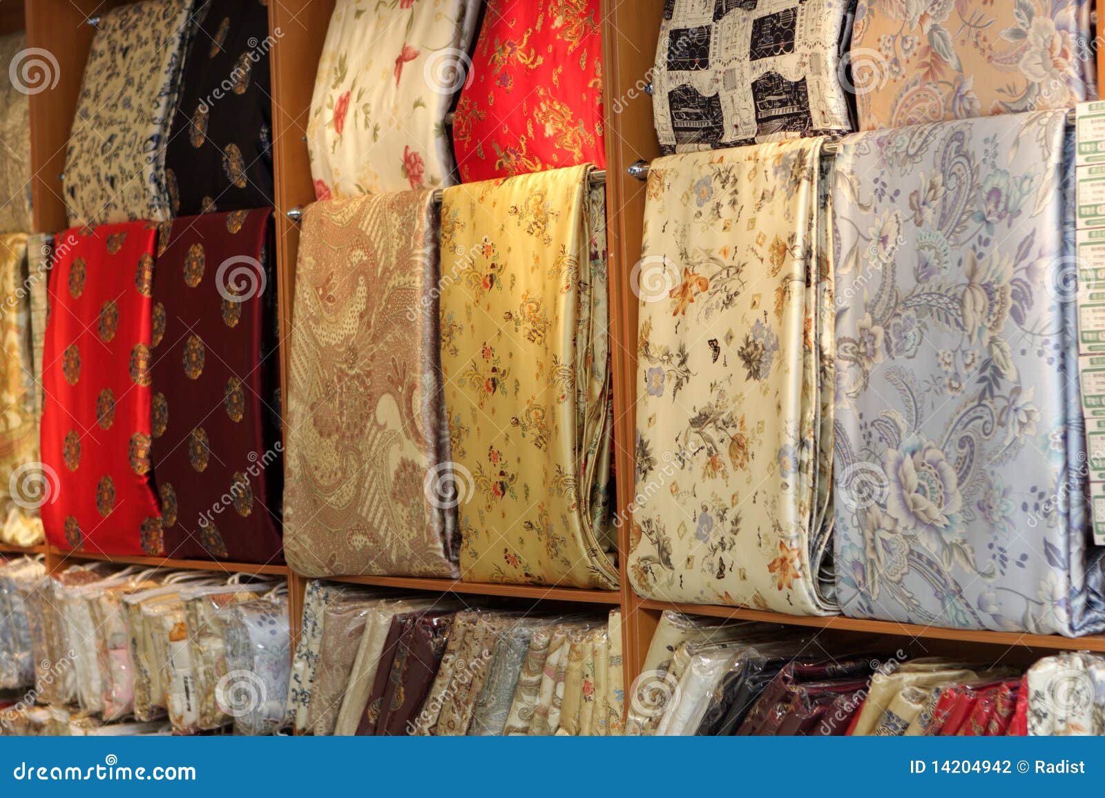 Silk in shop stock photo. Image of colored, color, product 14204942