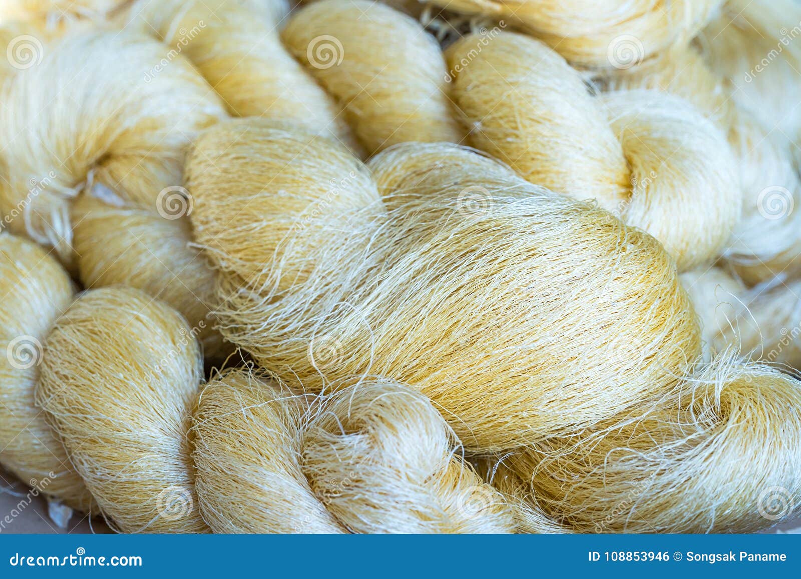 Silk Thread is Not Bleached Stock Photo Image of wool, silk 108853946