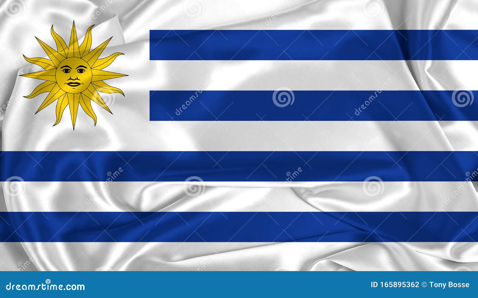 silk uruguay flag