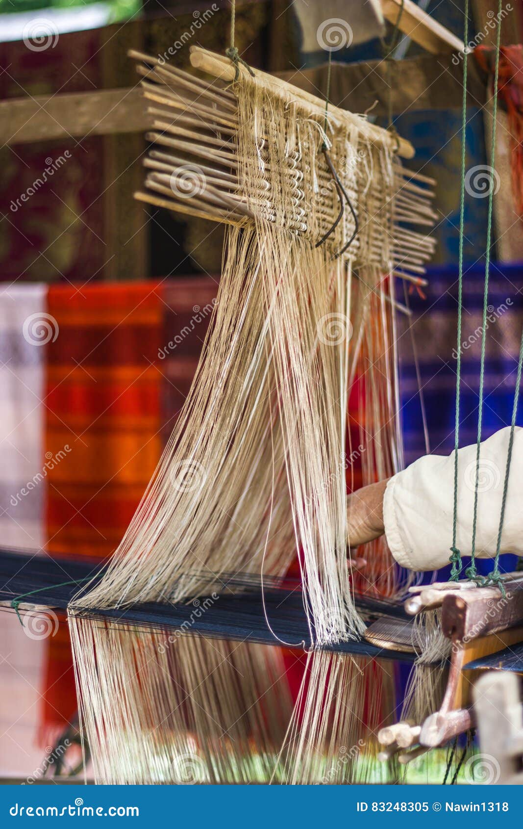 Silk Weaving at North Laos. Stock Image Image of craft, cottage 83248305