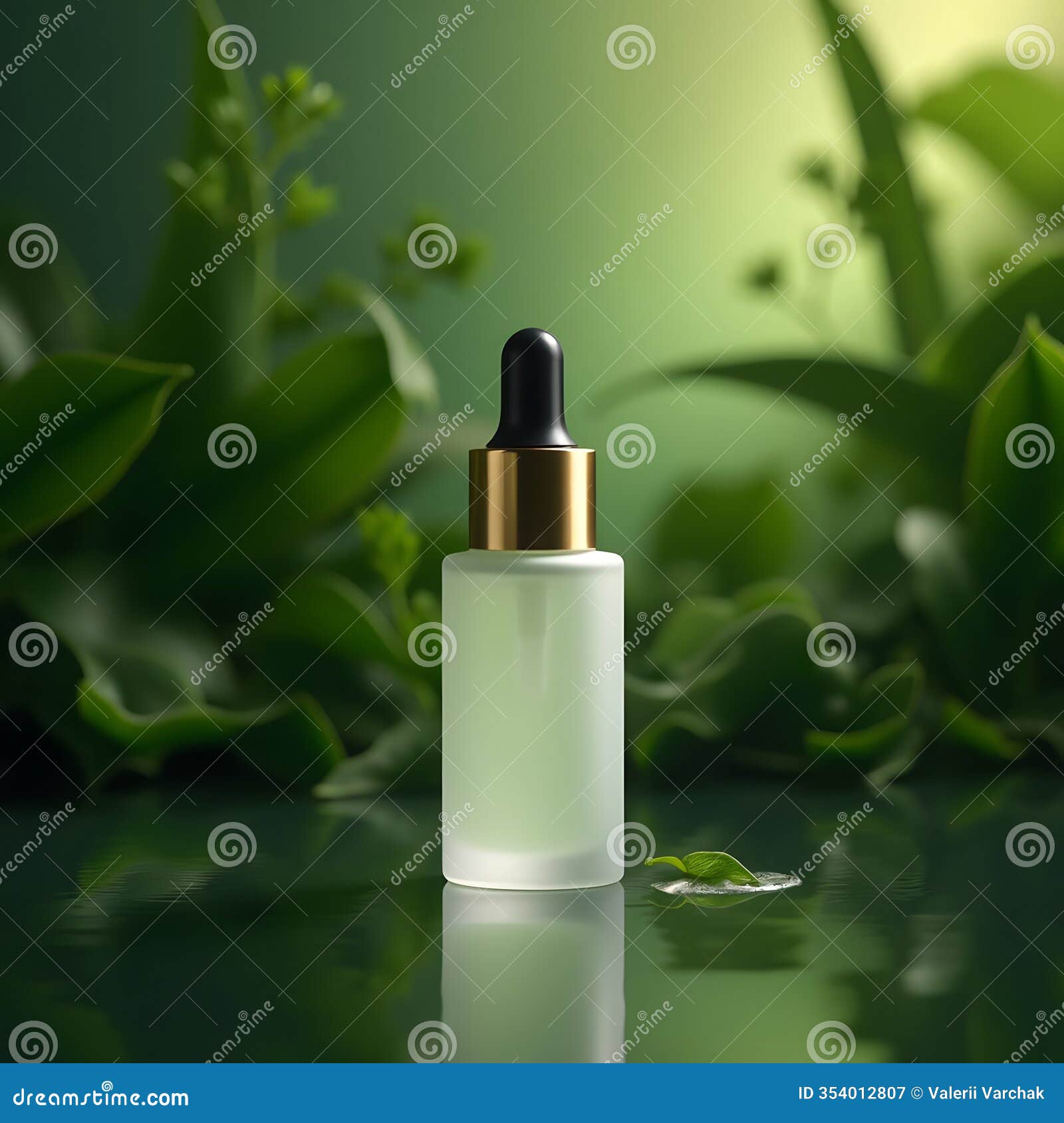 enchanting serum dropper bottle a serene elegance in lush greens