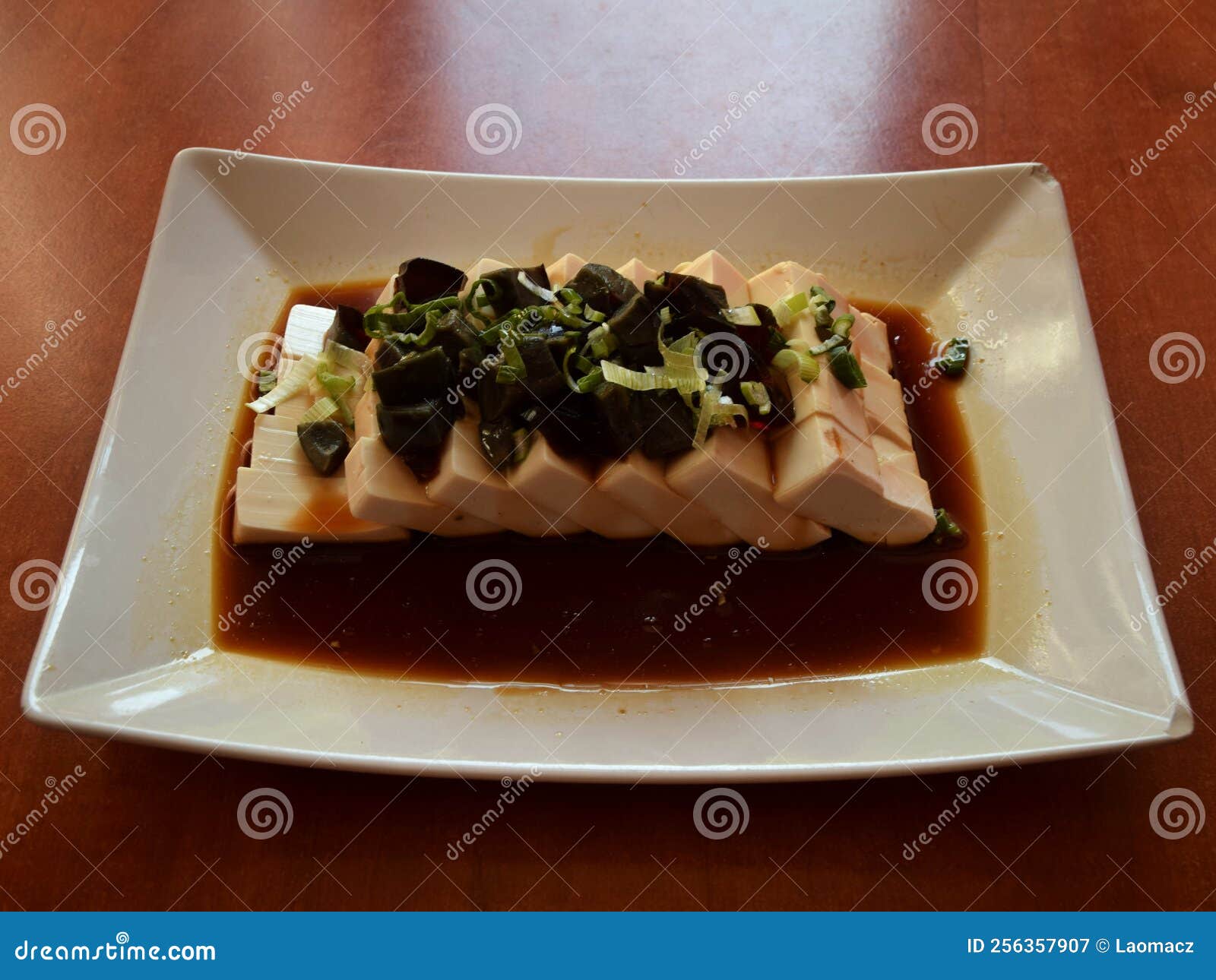 Silken Tofu with Century Egg Stock Image - Image of closeup, chefs