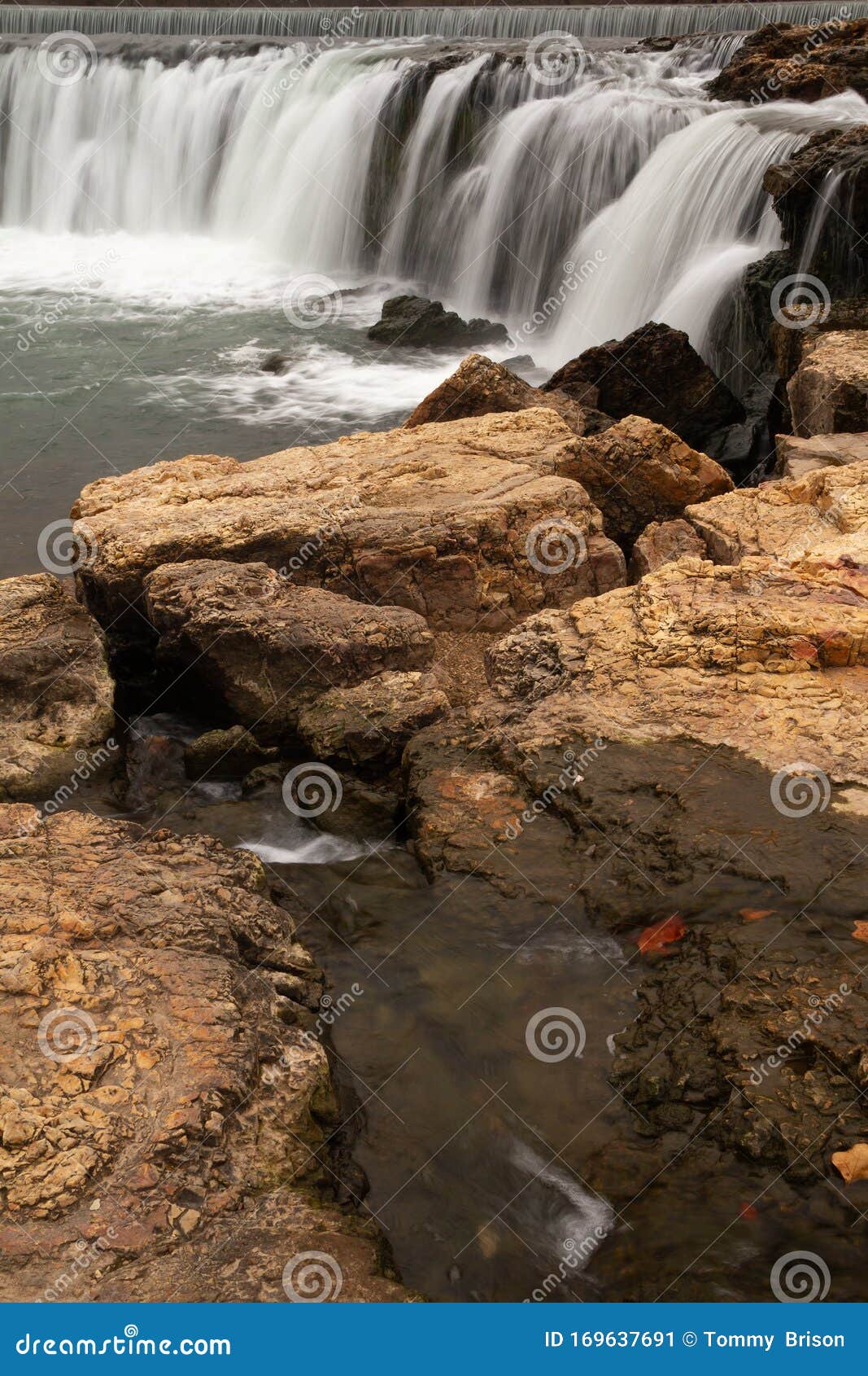 Silky Grand Falls in Missouri Stock Image Image of missouri, stream