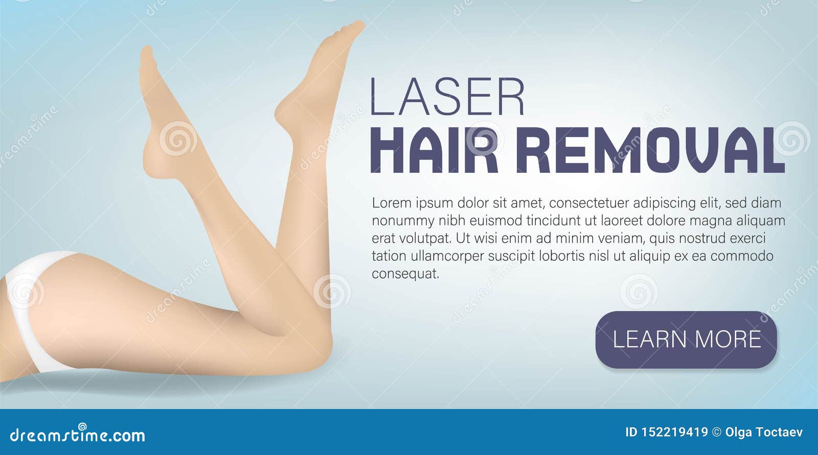 Silky Legs Skin Concept. Laser Hair Removal. Advertising Banner for Woman.  Smooth Skin. Perfect Female Beauty Salon Stock Vector - Illustration of  clean, depilation: 152219419