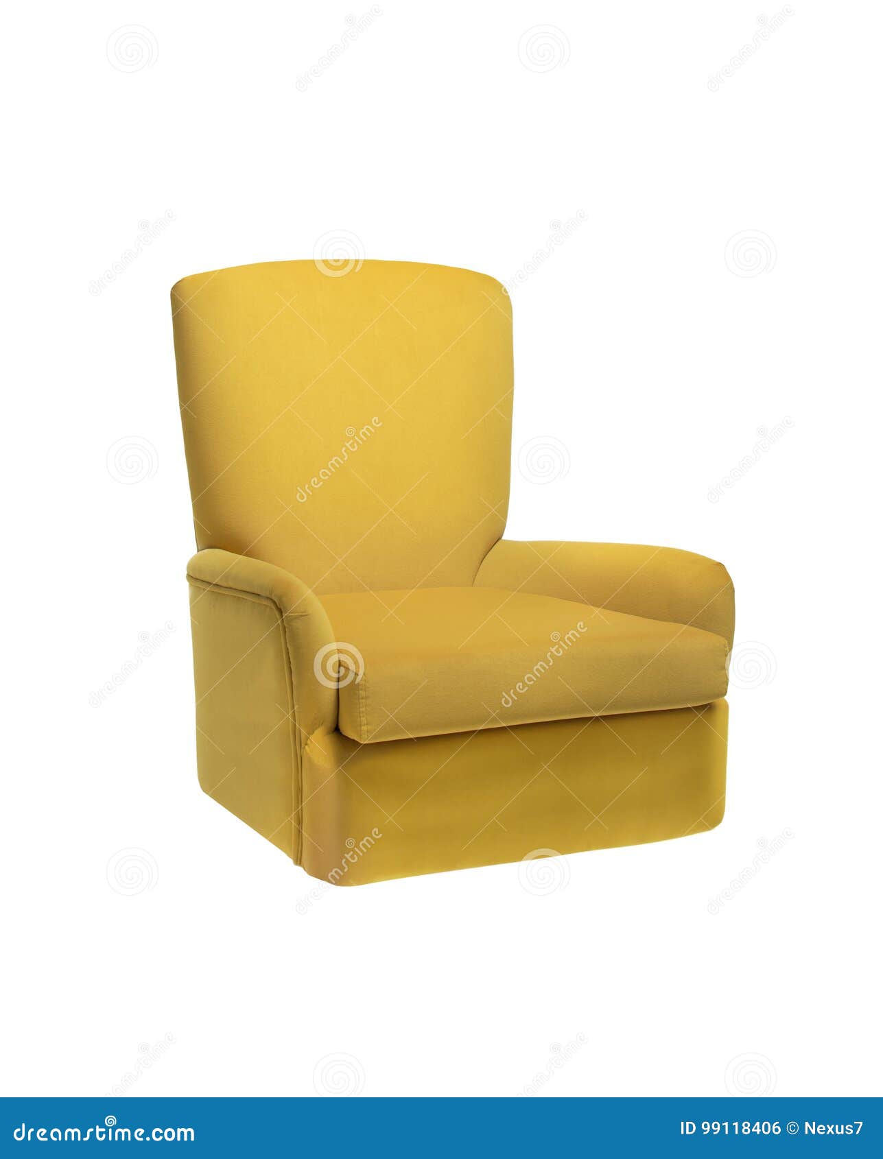 Silla amarilla aislada foto de archivo. Imagen de estudio 99118406