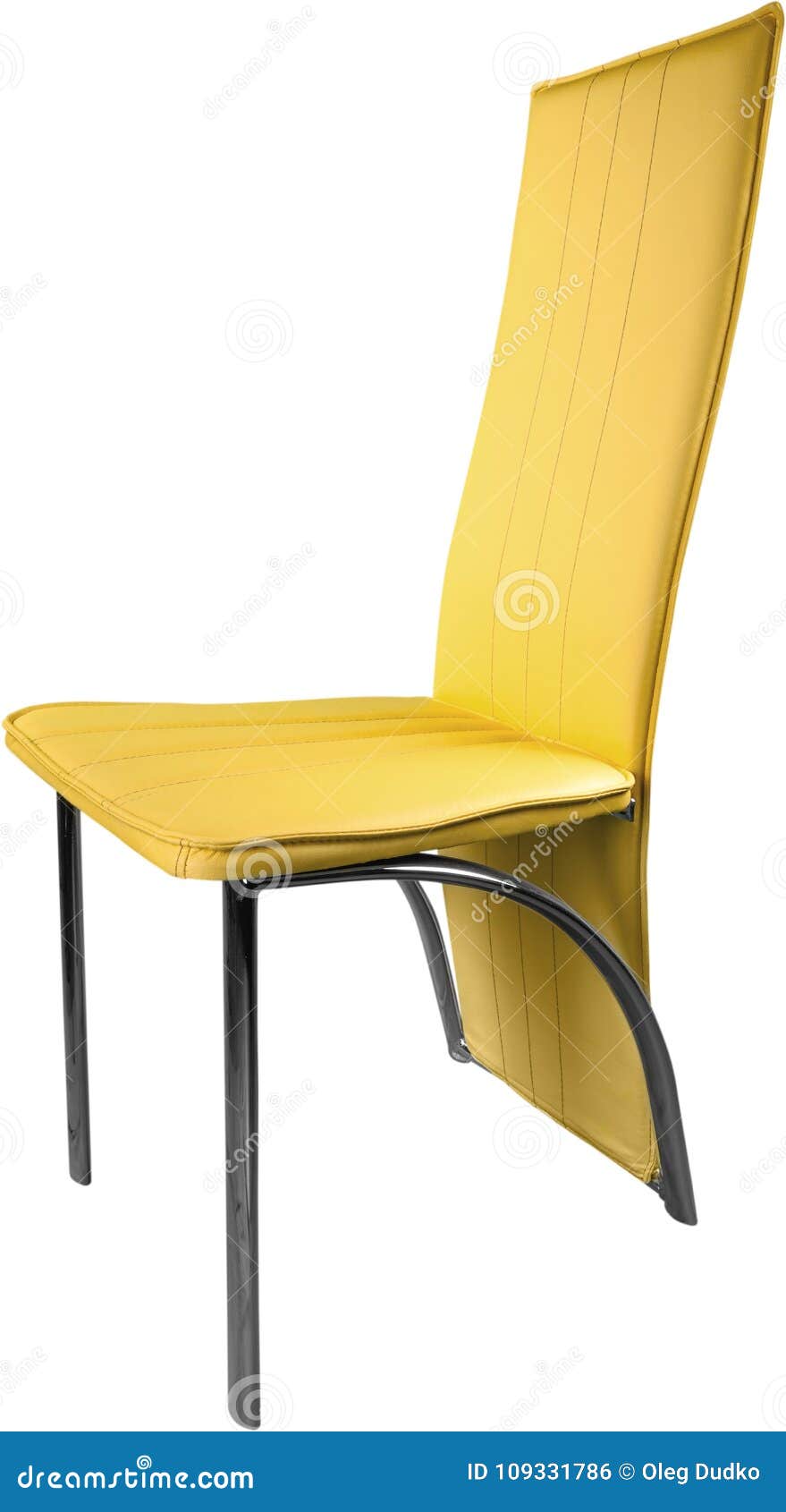 Silla Amarilla Moderna Aislada En Blanco Foto de archivo Imagen de