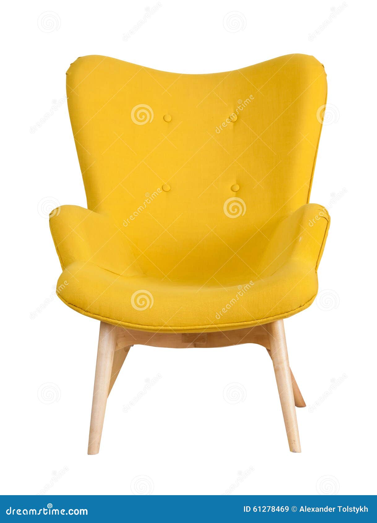 Silla Moderna Amarilla Aislada Imagen de archivo Imagen de encargado