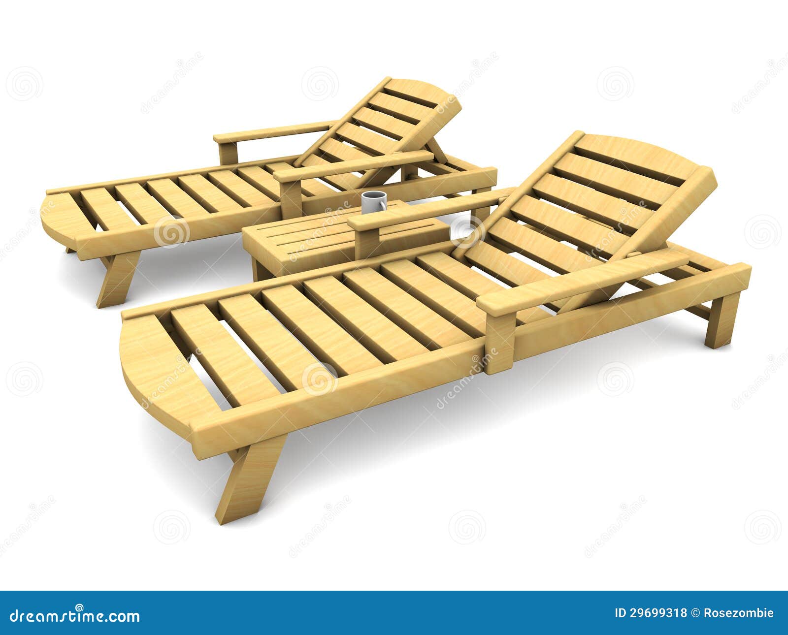 Silla de playa de madera Imágenes recortadas de stock - Alamy
