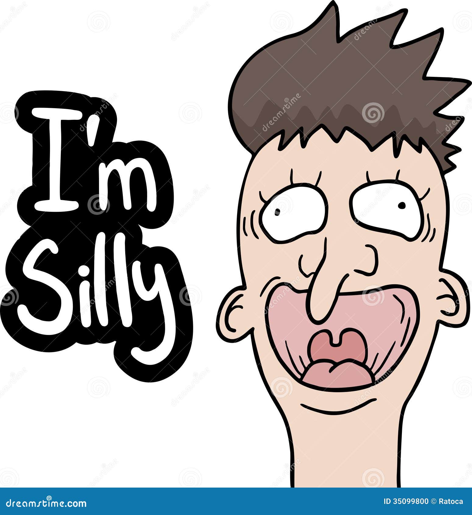 silly face stock vector
