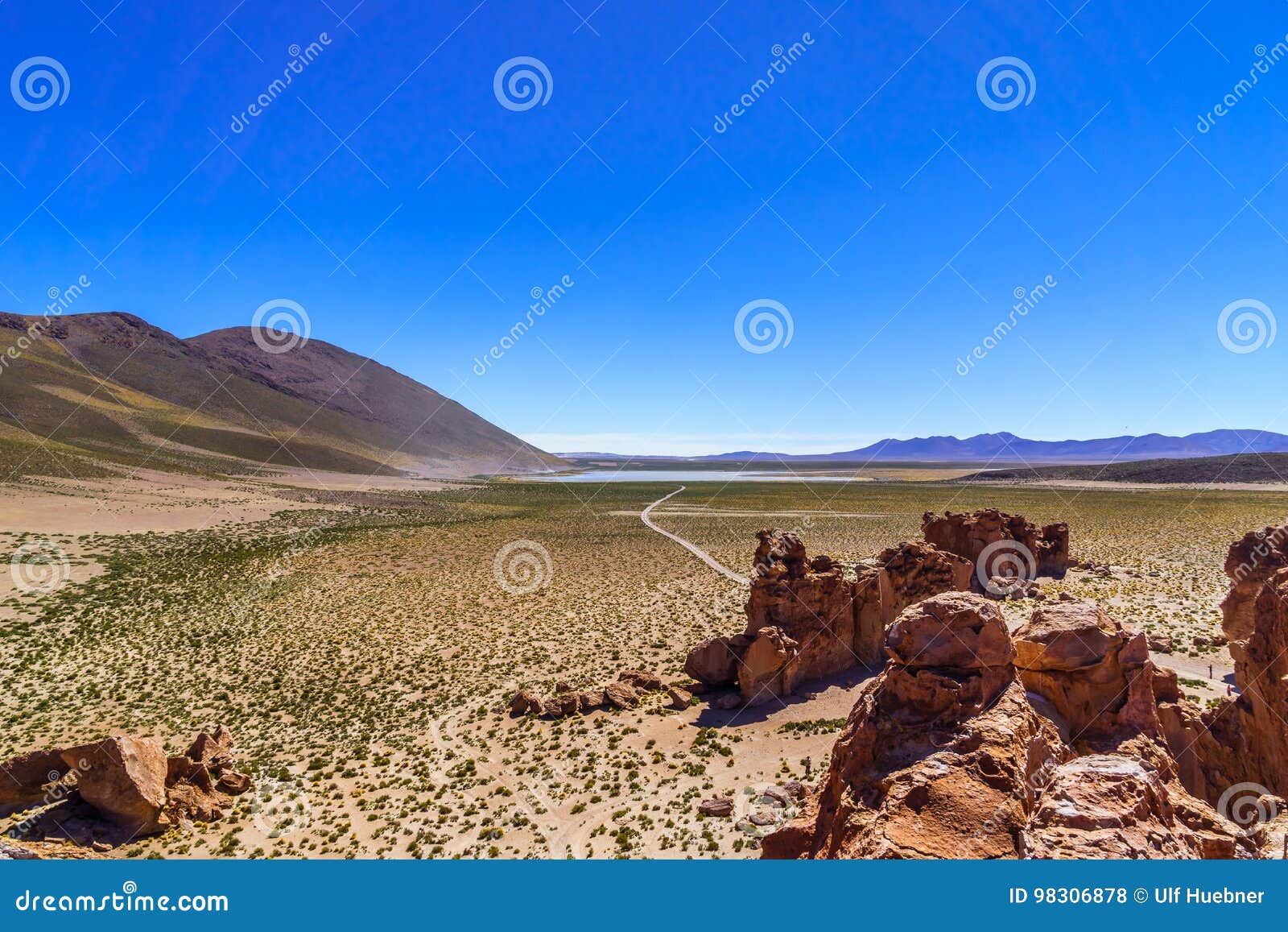 siloli desert in altiplano of bolivia by uyuni