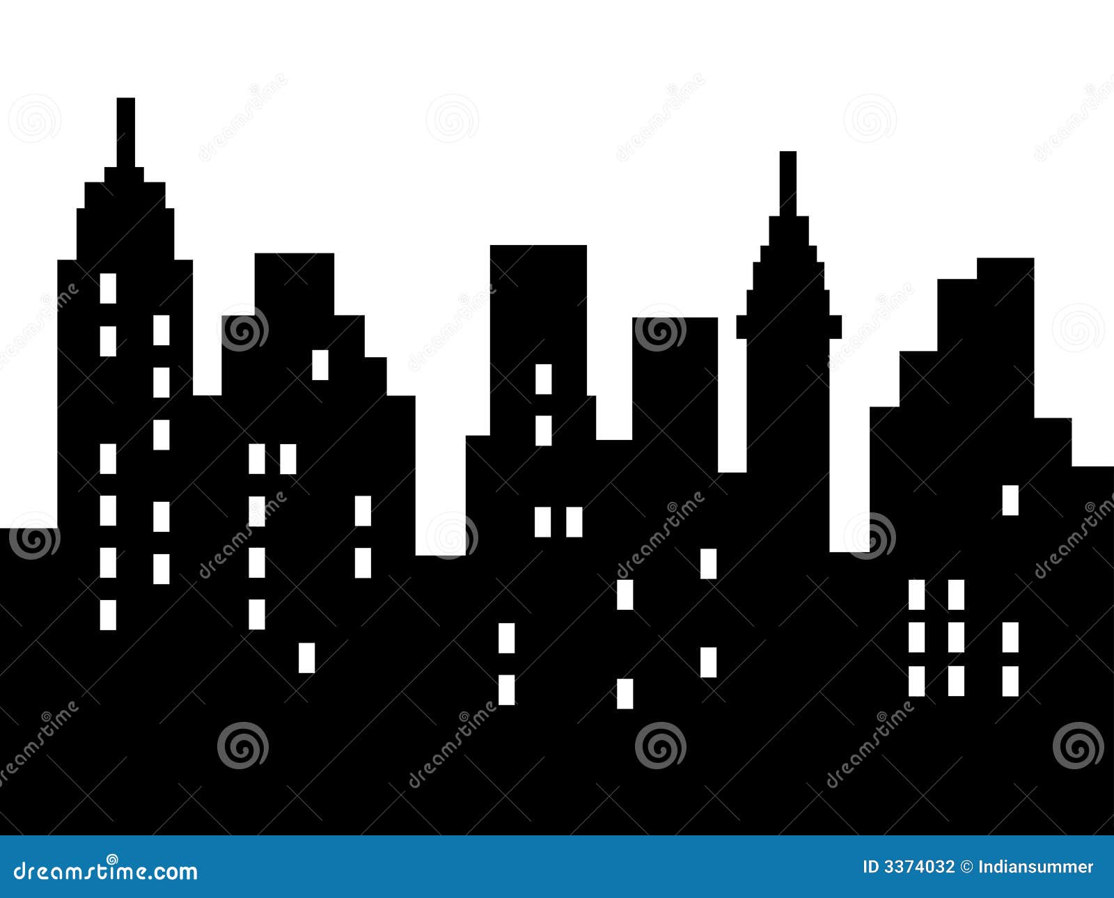 Silueta Abstracta De La Ciudad Stock de ilustración - Ilustración de