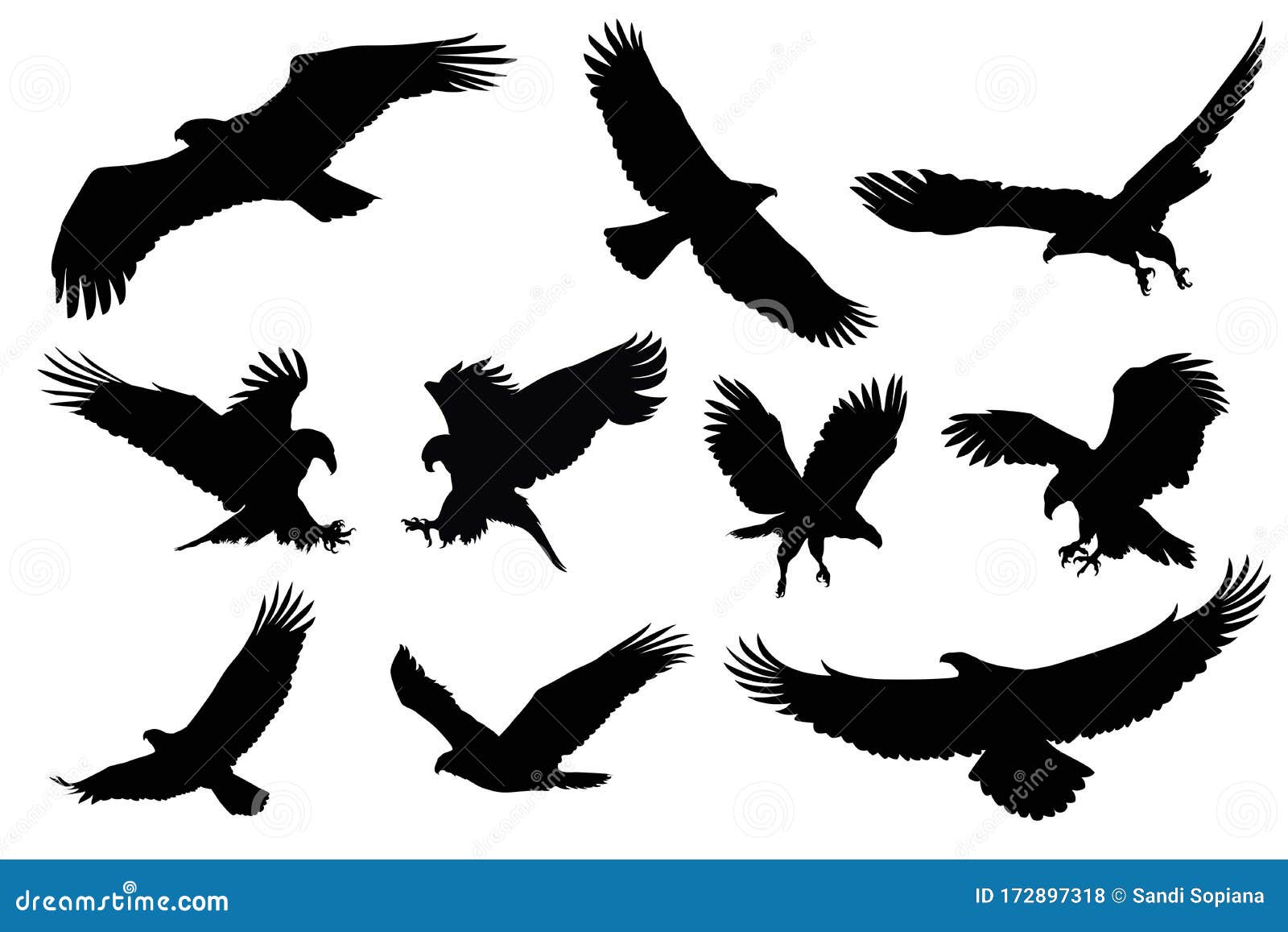 Silueta De águila, Silueta De Pájaro Volador Ilustración del Vector -  Ilustración de fauna, libertad: 172897318