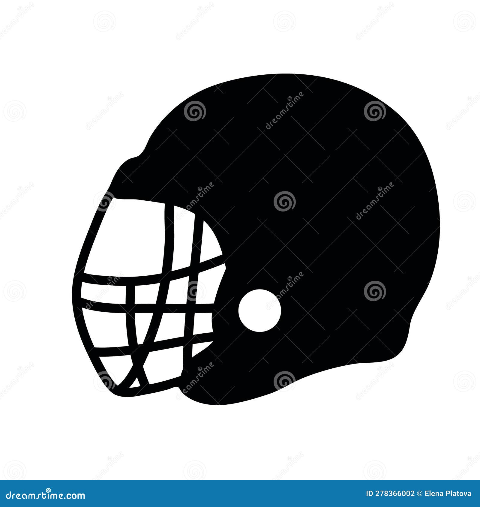 Casco Fútbol Americano Negro