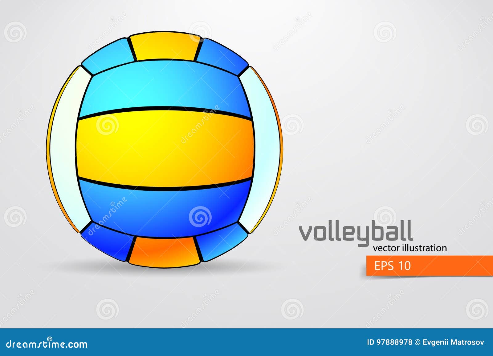 Silueta de la bola del voleibol El fondo y el texto en una capa separada, color se pueden cambiar en un tecleo Ilustración del vector