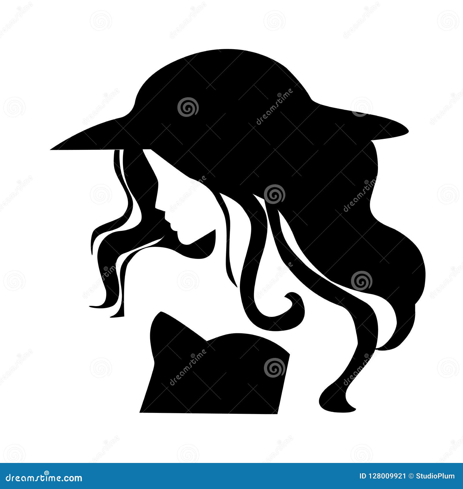 Silueta De Sombrero Negro Realista Con Cinta En Ilustración De Vector De  Vista Frontal Ilustraciones svg, vectoriales, clip art vectorizado libre de  derechos. Image 75675447