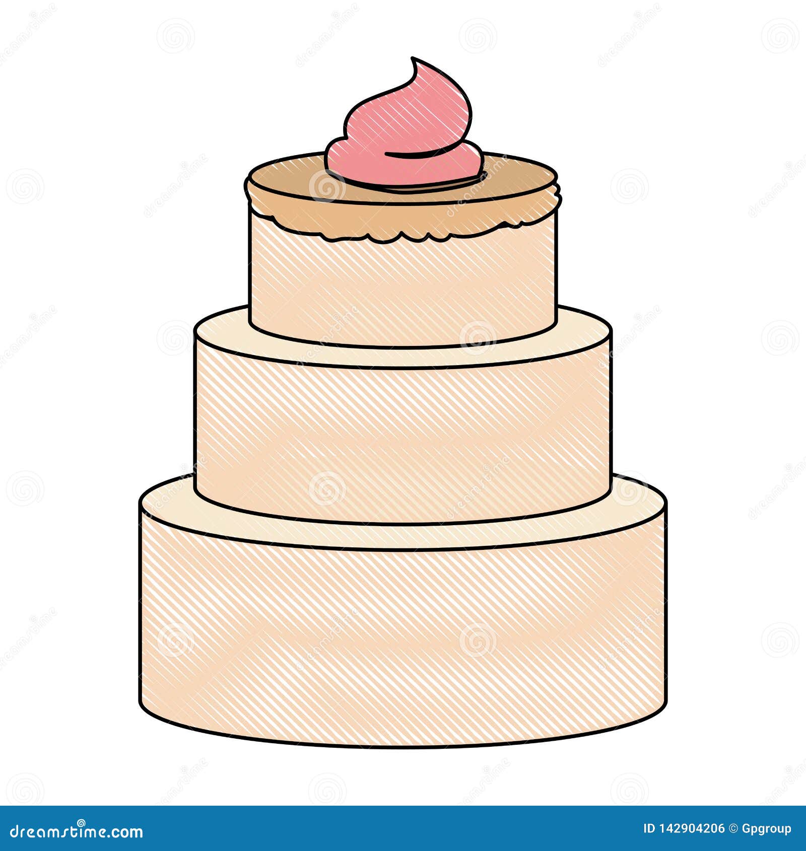 Torta De Tres Pisos Ilustraciones Stock, Vectores, Y Clipart – (56  Ilustraciones Stock)