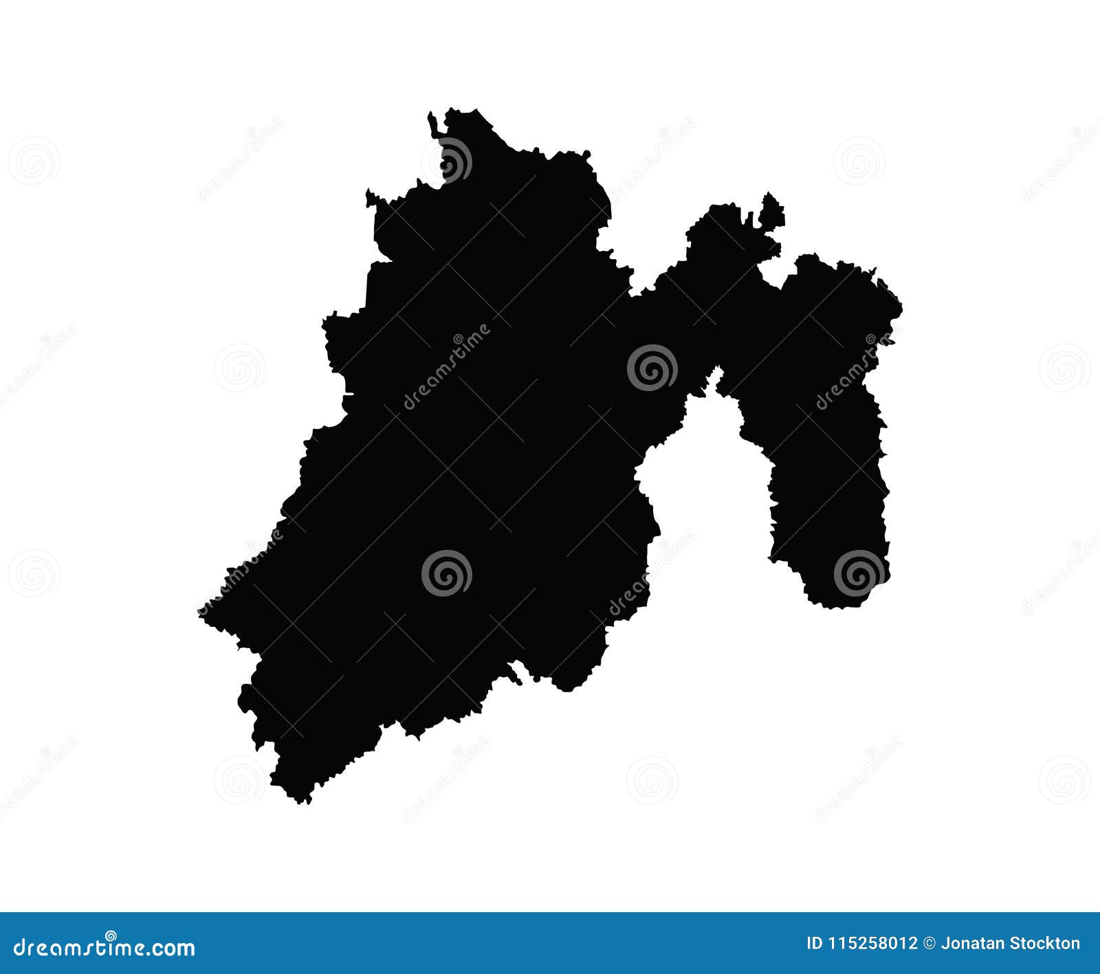 Silueta Del Mapa De Estado De México Stock de ilustración - Ilustración de  aislado, provincia: 115258012